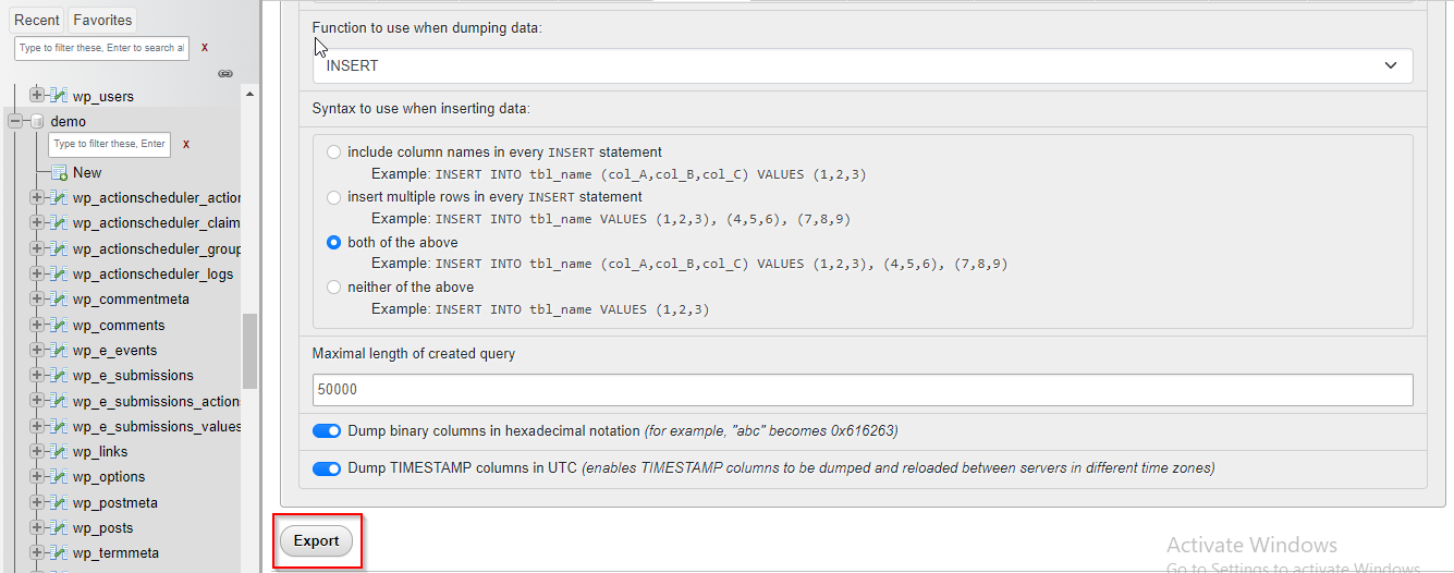 Backup Methods