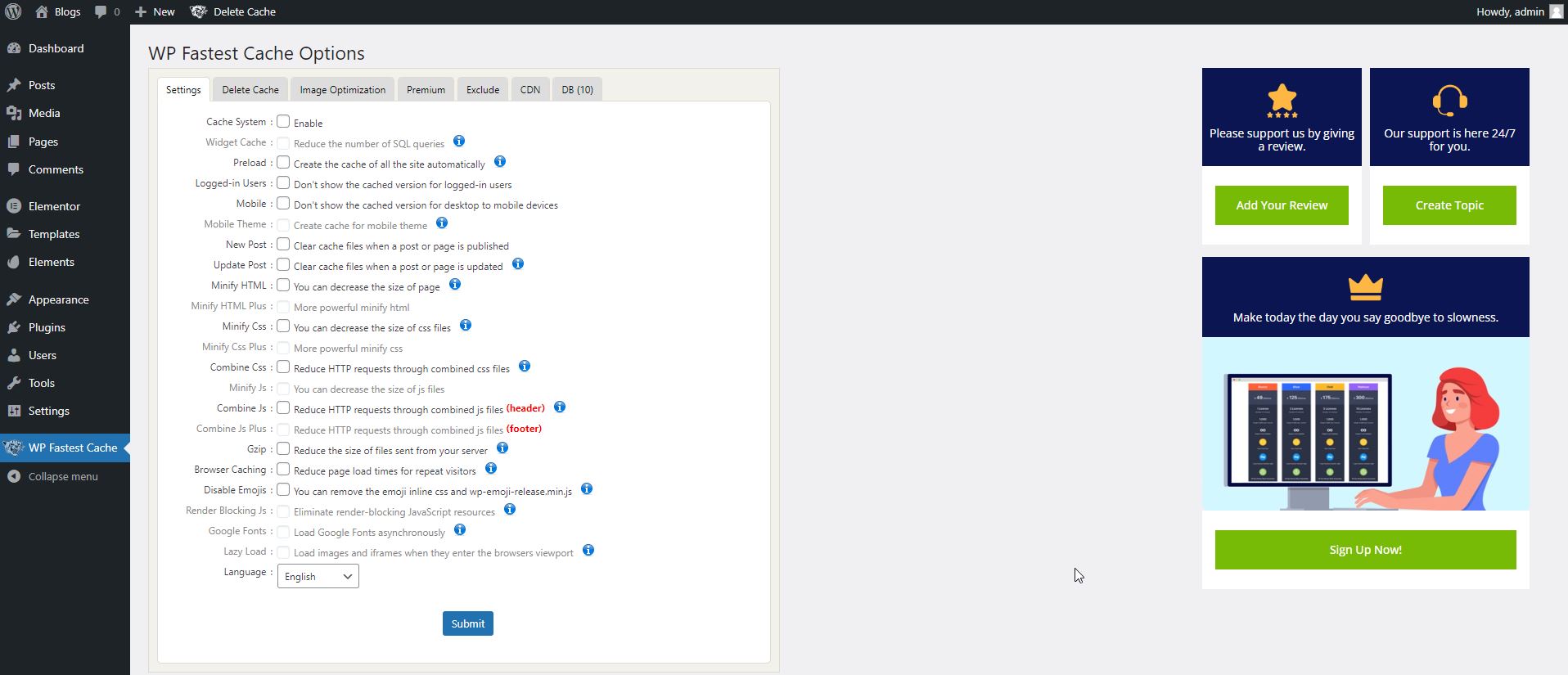 WordPress speed optimization