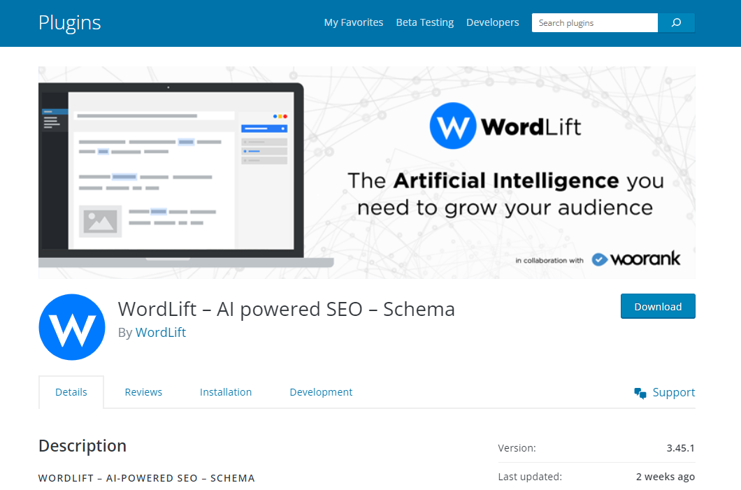 WordPress Plugin Using Artificial Intelligence